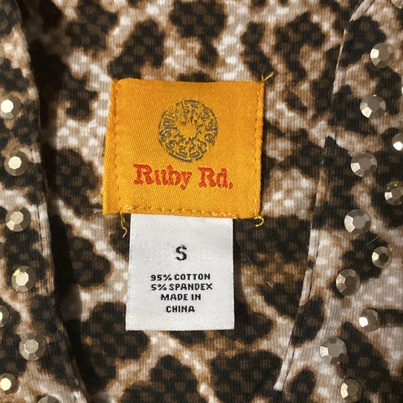 Ruby Rd. Leopard Print Blouse - Picture 3 of 7